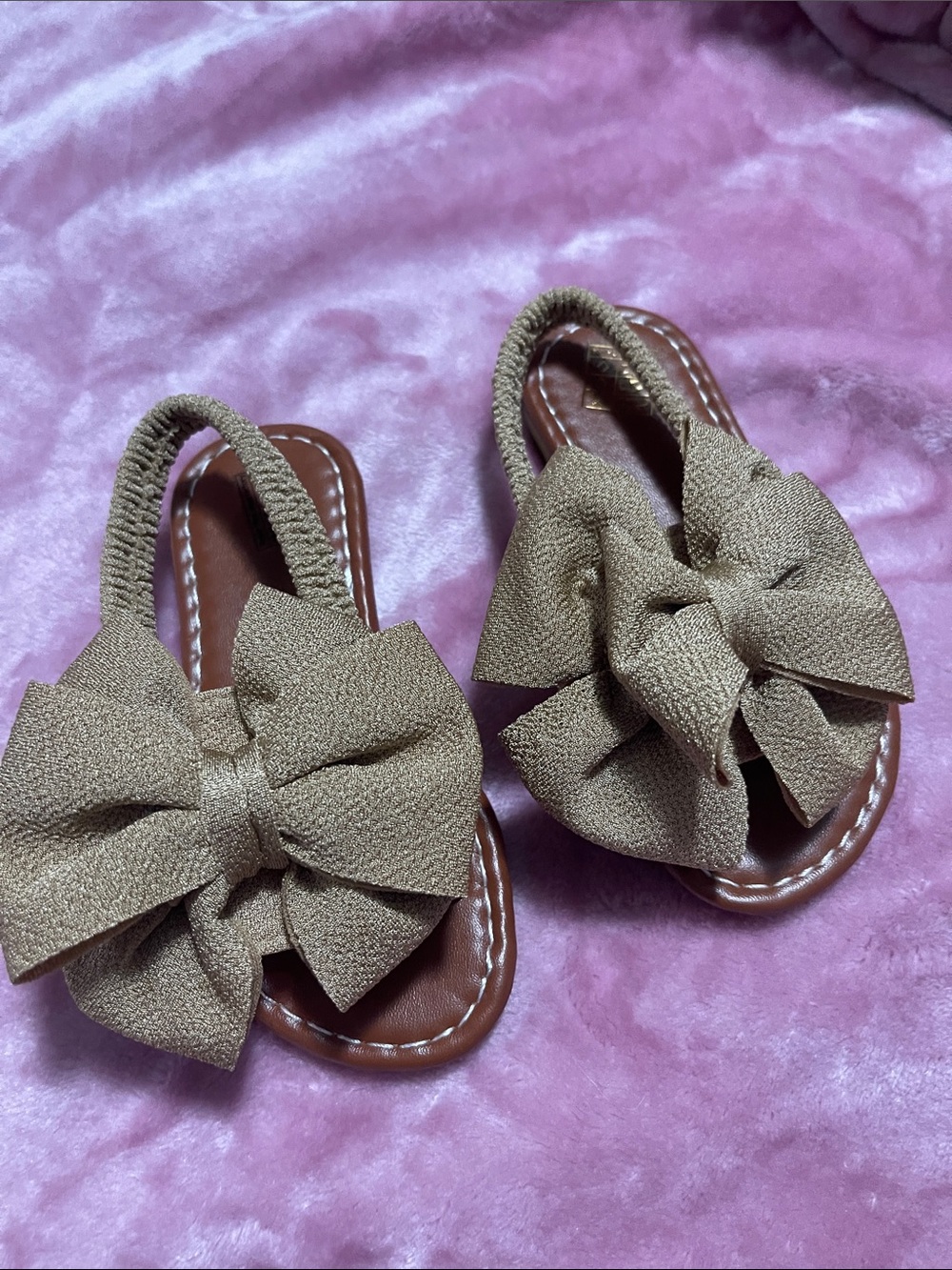 Toddler Girls Fabric Big Bow Slingback Sandals